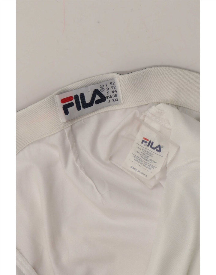 Fila Mens Pegged Chino Shorts IT 52 XL W38 Poliéster con bloques de color blanco