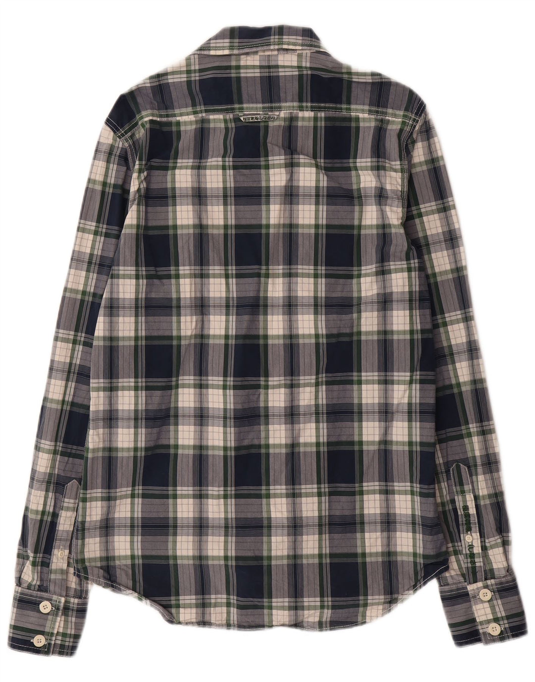 SUPERDRY Camisa Hombre Grande Azul Marino Cuadros Algodón