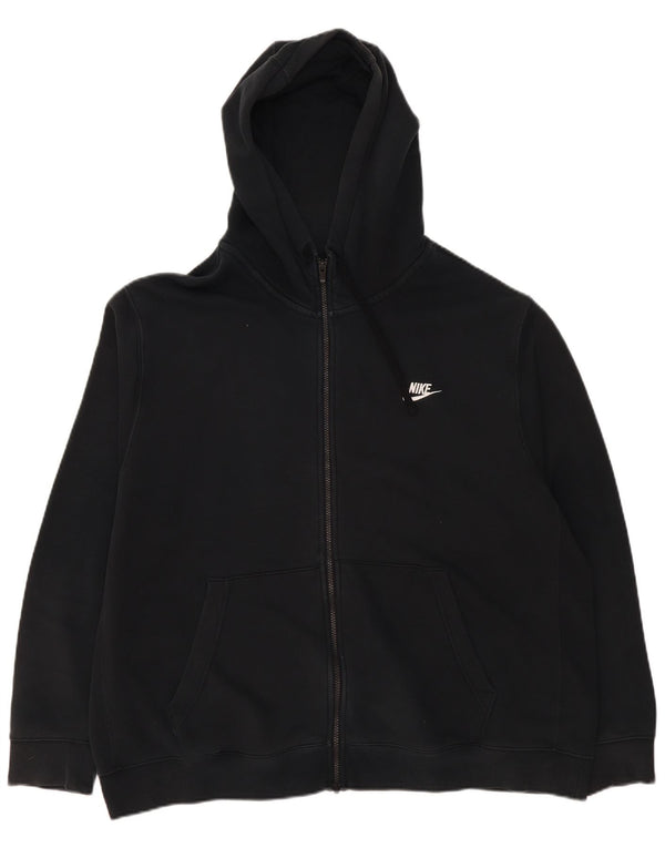 Nike Mens Zip Hoodie Sweater 2XL Black Cotton
