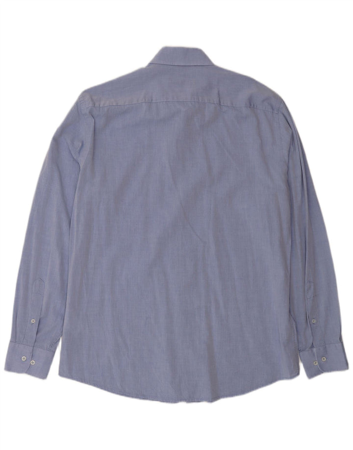 Camisa Trussardi Hombre Talla 42 Grande Azul Algodón