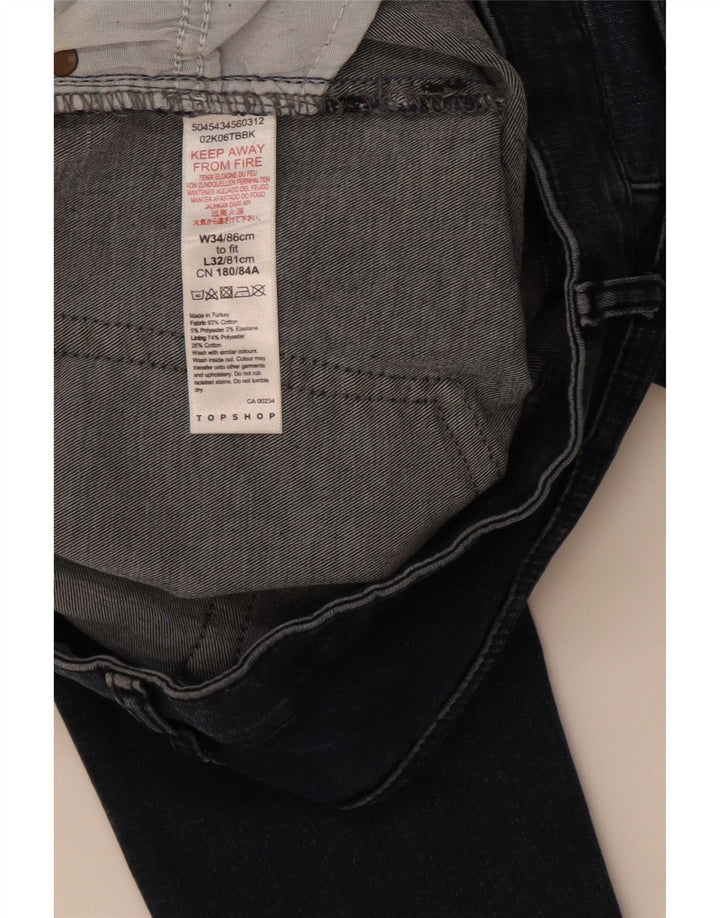 Vaqueros ajustados para mujer Topshop W34 L32 Poliéster azul marino