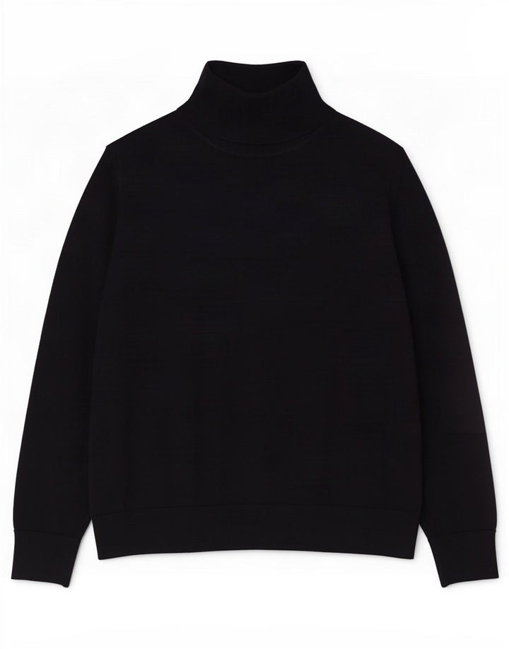 Cos Suéter tipo jersey con cuello alto para mujer Reino Unido 14 Lana azul marino mediana