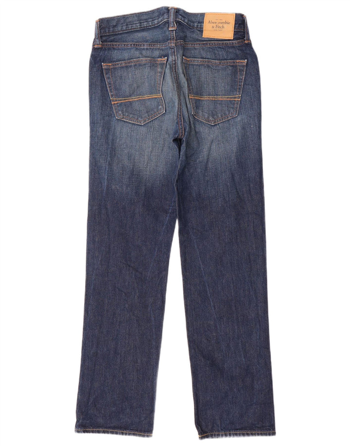 ABERCROMBIE & FITCH Vaqueros rectos para hombre W29 L30 Algodón azul