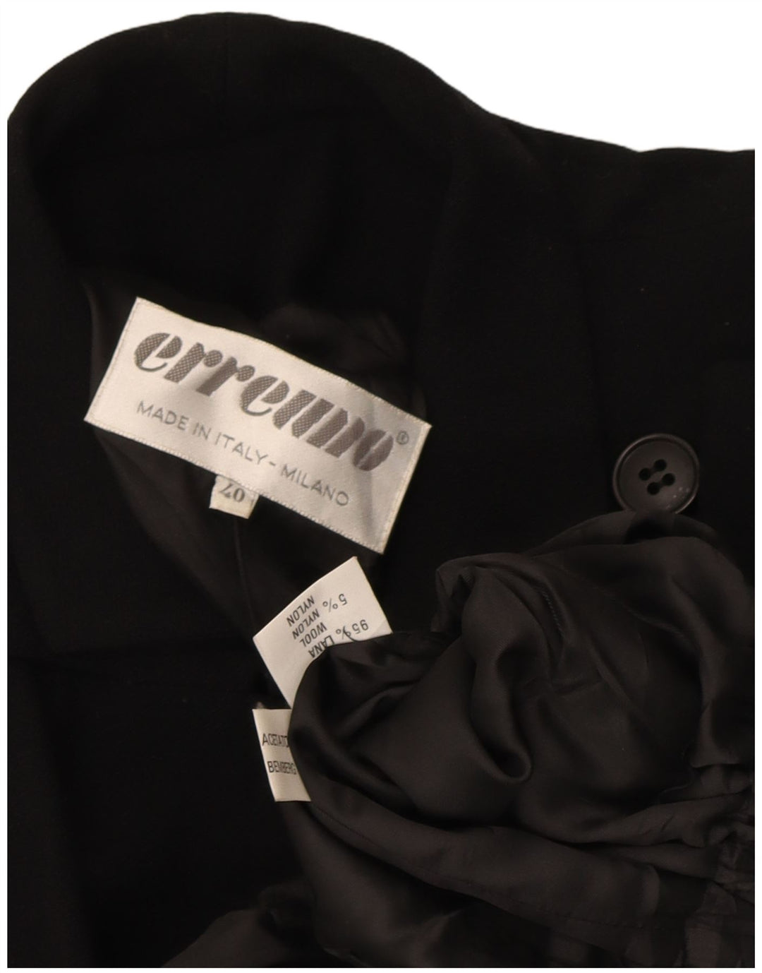 Chaqueta Erreuno Mujer Blazer EU 40 Mediana Lana Negra