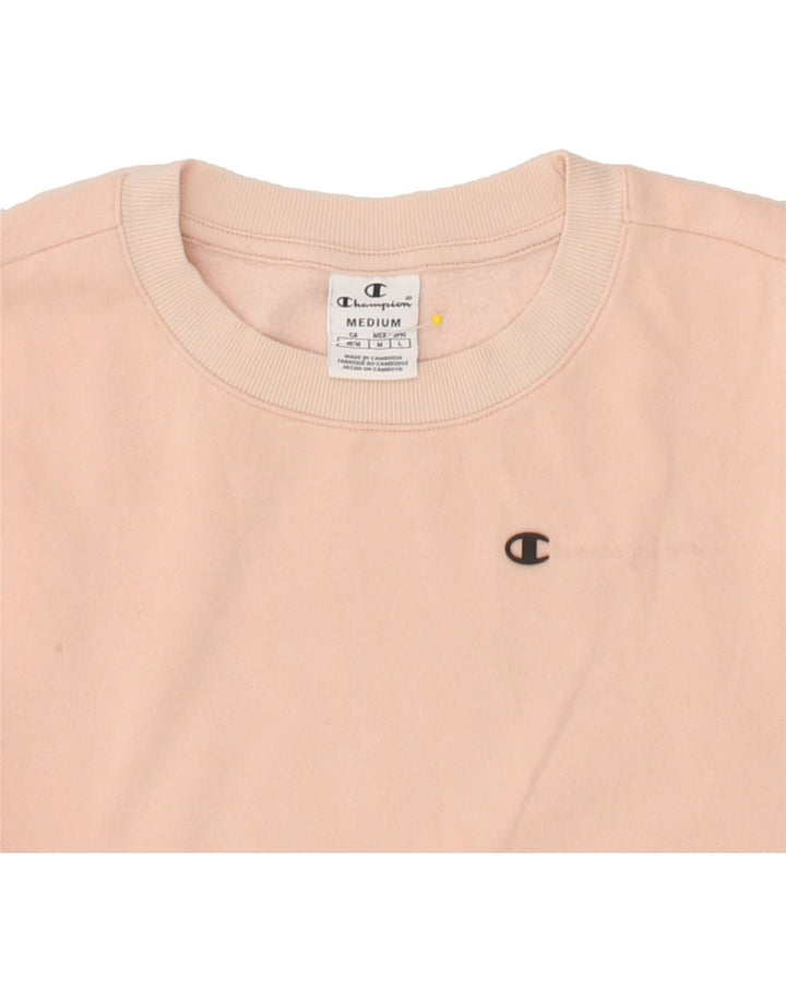 CHAMPION Womens Sweatshirt Jumper UK 14 Medium Pink Cotton Vintage Champion and Second-Hand Champion from Messina Hembry 