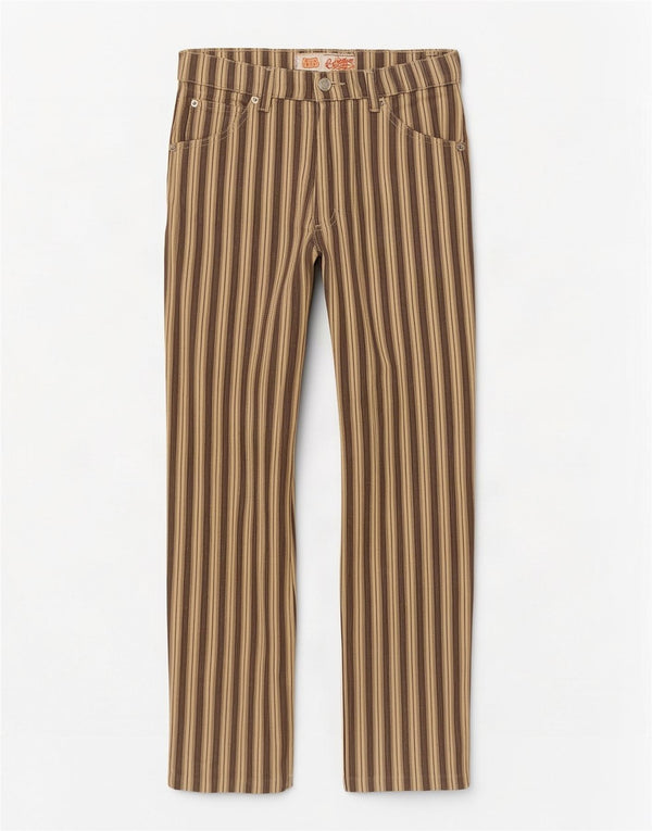 Rica Lewis Pantalones casuales cónicos para mujer IT 46 Grande W32 L27 Marrón Rayas