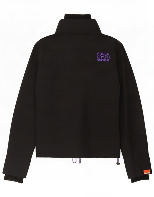 Chaqueta impermeable Superdry The Windcheater para mujer UK 44 Large Black Nylon
