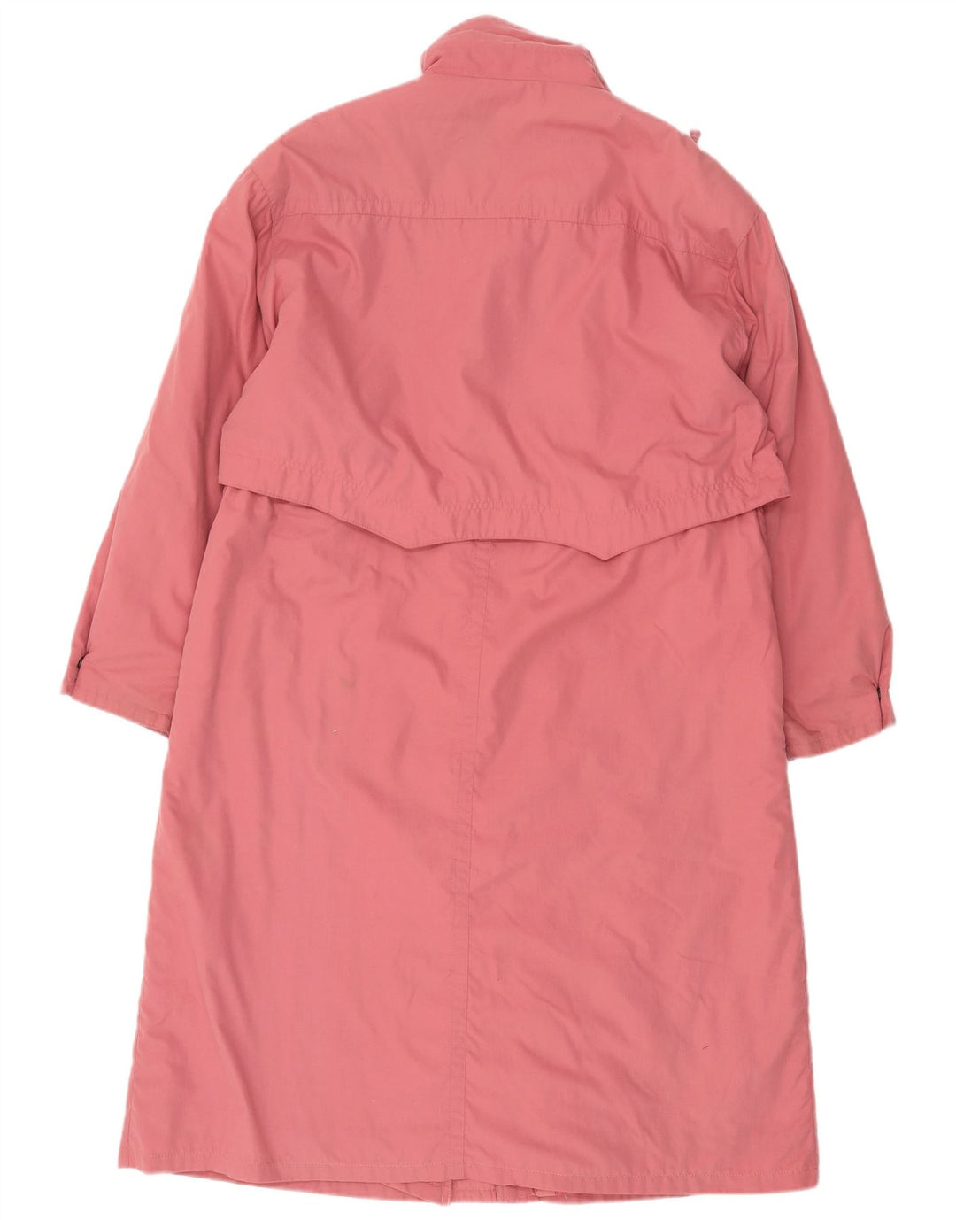 VINTAGE Mujer Gabardina de gran tamaño Reino Unido 16 Poliéster rosa grande