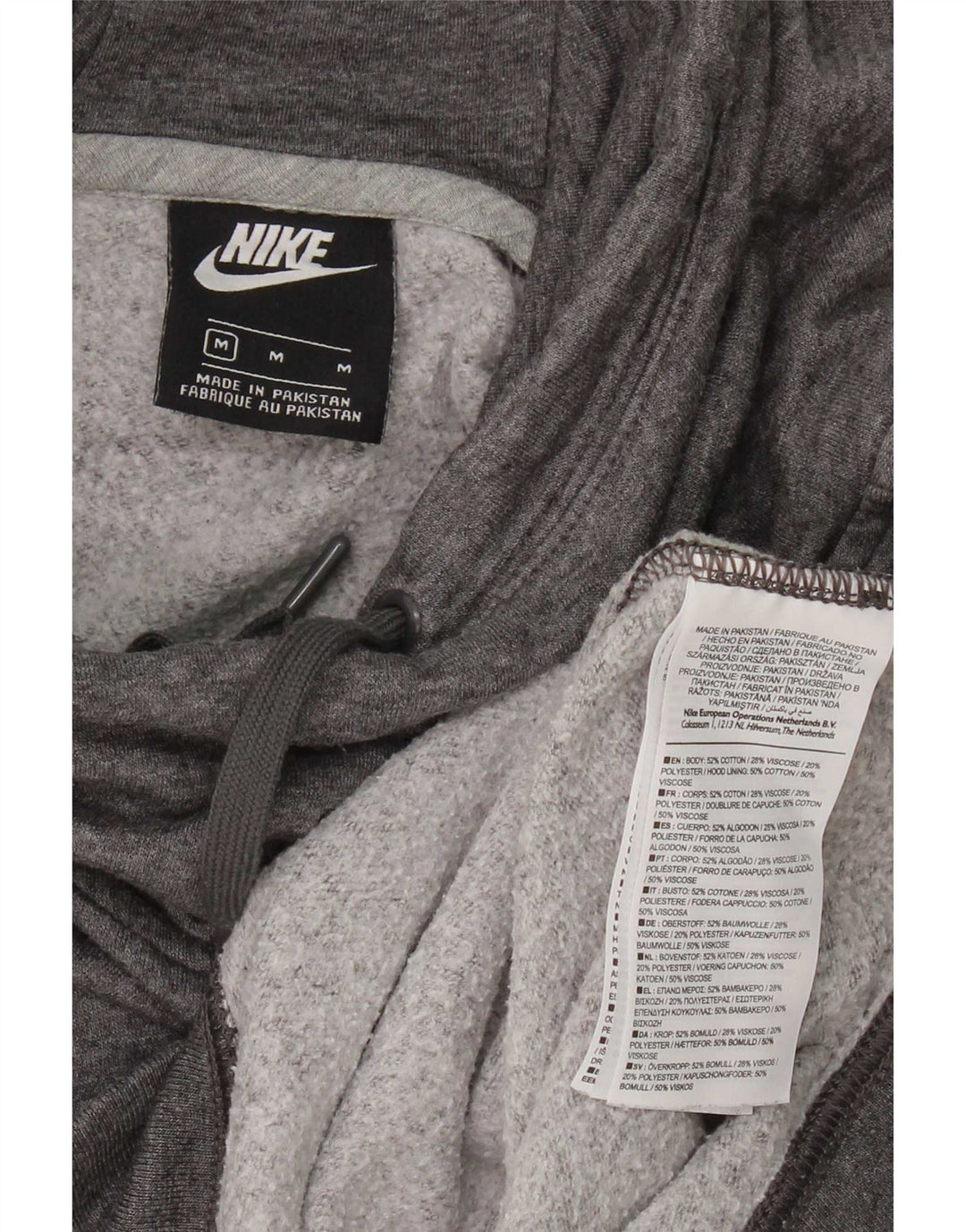 Nike - Sudadera con capucha para mujer, talla 40, algodón gris medio