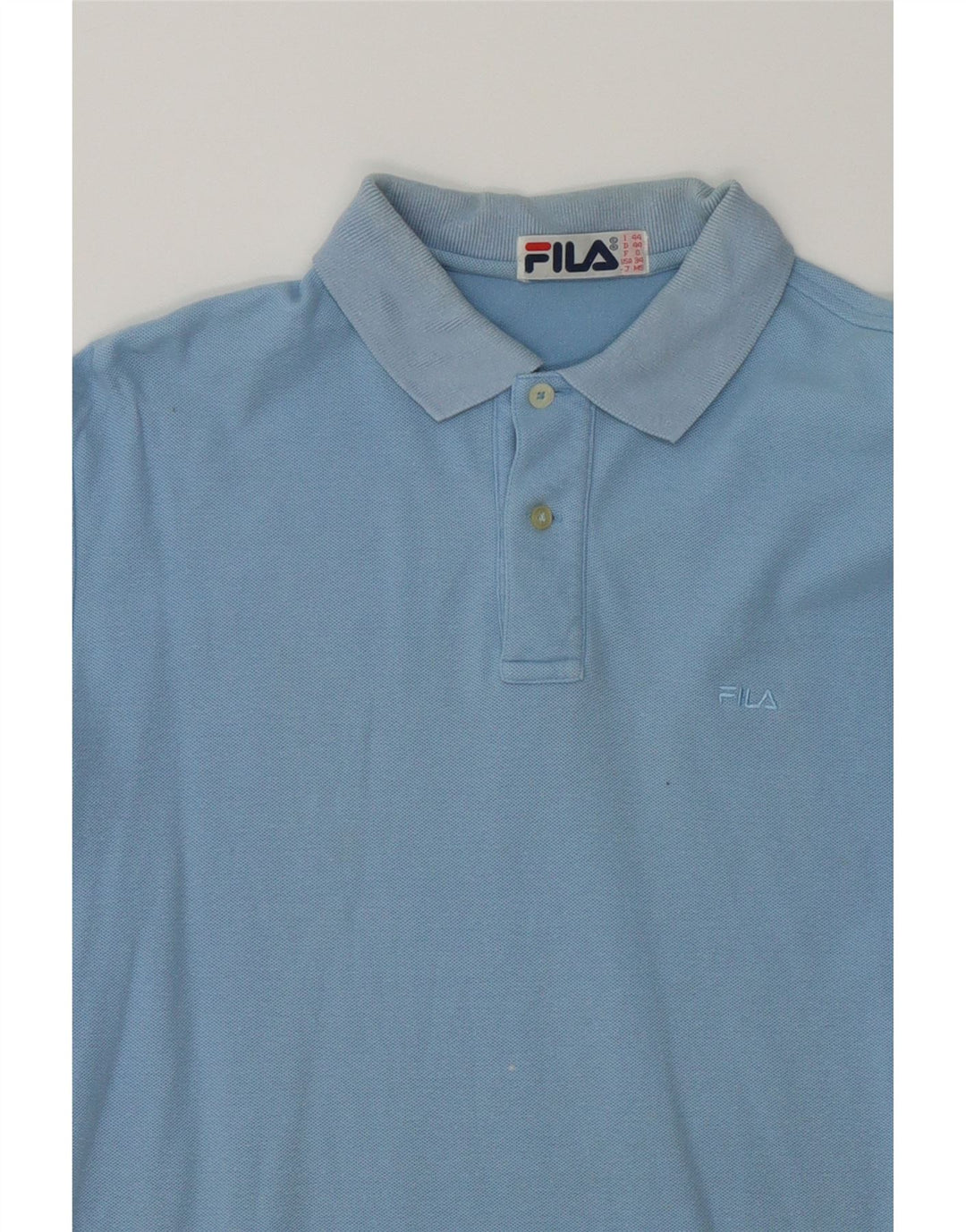 FILA Mens Polo Shirt IT 44 XS Blue Cotton Vintage Fila and Second-Hand Fila from Messina Hembry 