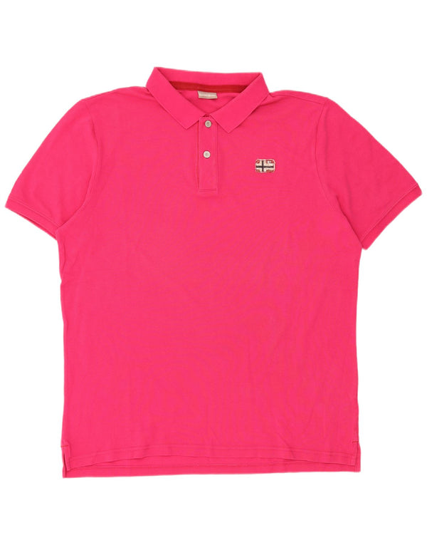 Napapijri Polo Hombre 2XL Algodón Rosa