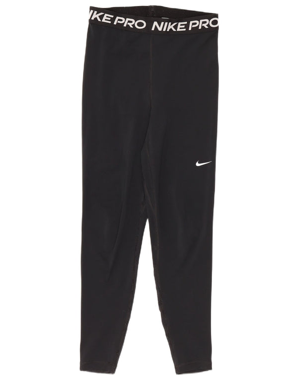 Nike Leggings Dri Fit Crop Graphic para mujer UK 8 Small Poliéster negro