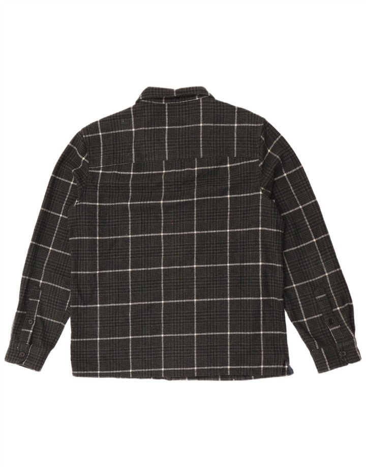 Farah Hombre Sobrecamisa De Franela Camisa Grande De Lana A Cuadros Caqui