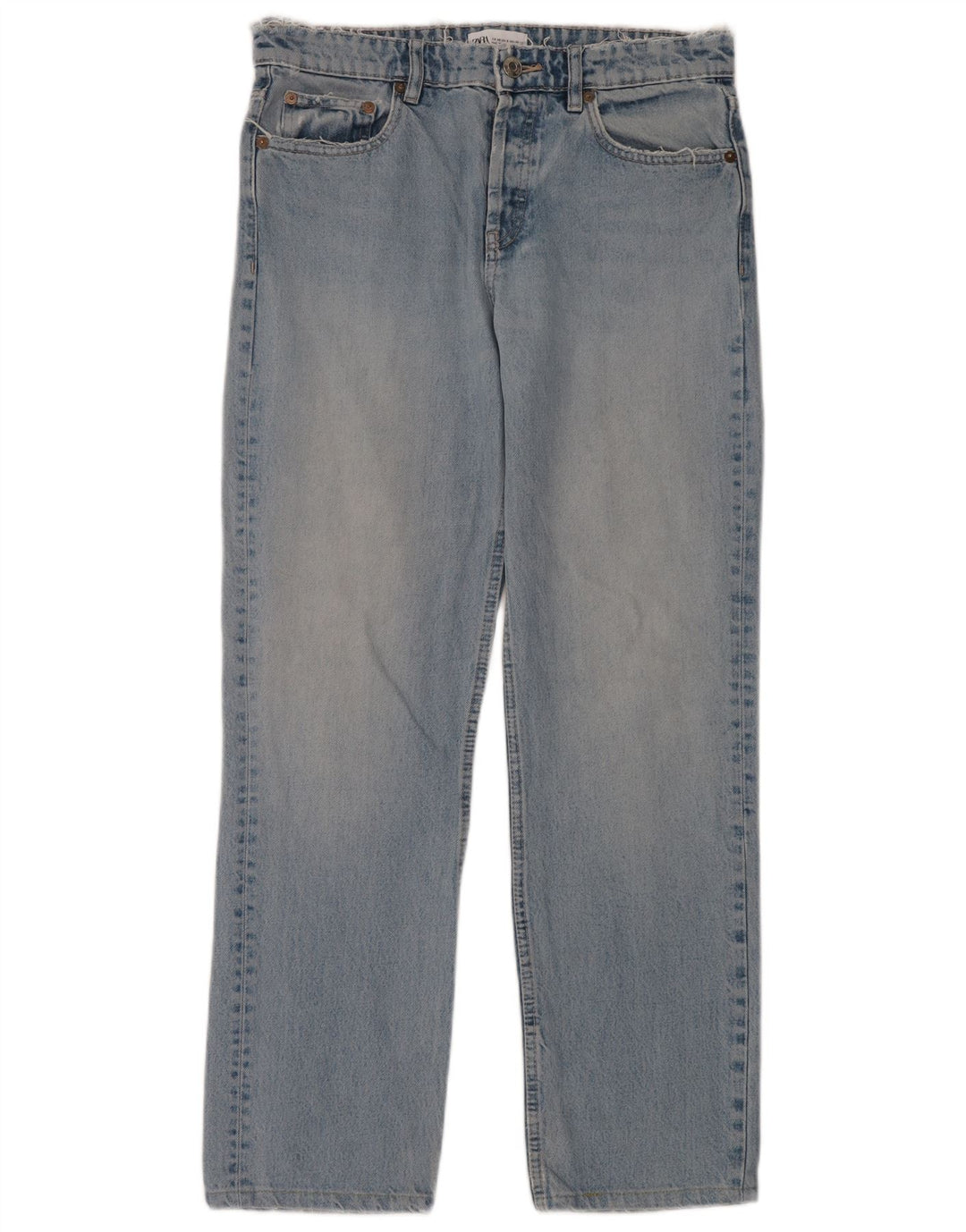 Zara Jeans Rectos Mujer EU 40 Medium W30 L30 Azul