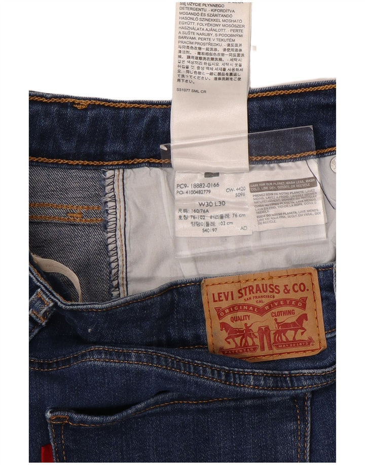 LEVI'S Jeans ajustados de talle alto desgastados 721 para mujer W30 L30 Algodón azul