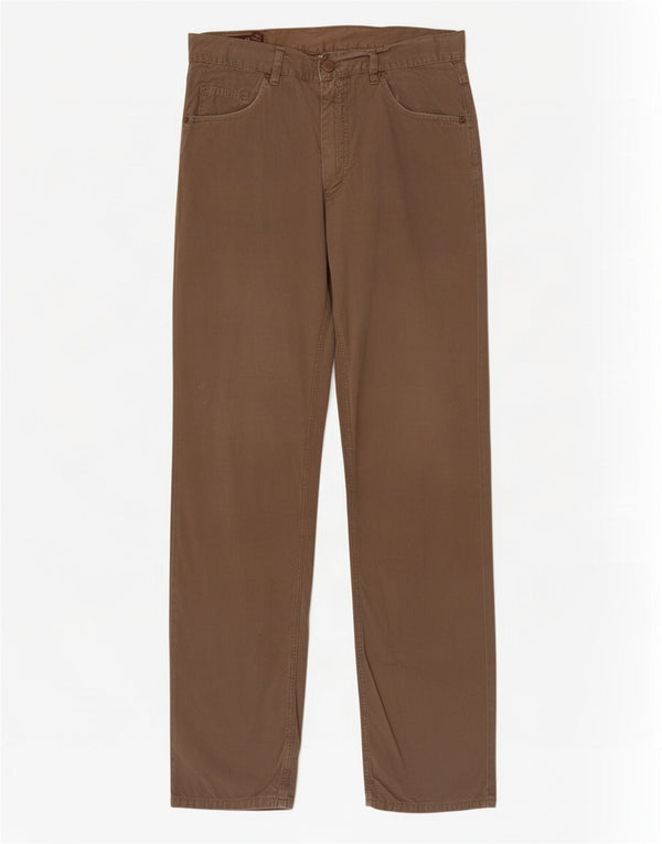 Marlboro Classics Pantalones casuales rectos para hombre W34 L34 Marrón