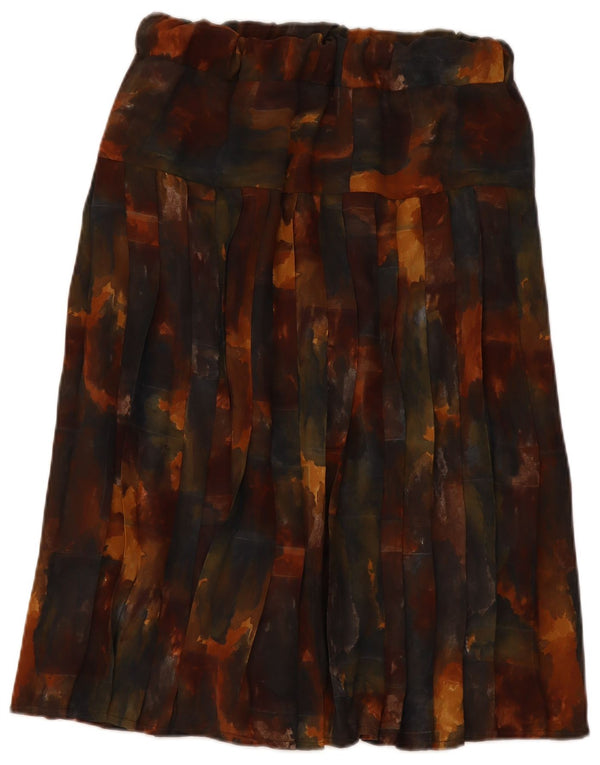 Falda plisada vintage para mujer mediana W30 teñido anudado multicolor