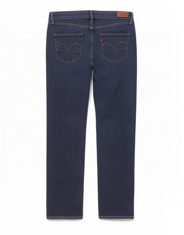 Levi's Vaqueros Rectos Demi Curve Para Mujer W32 L32 Algodón Azul Marino
