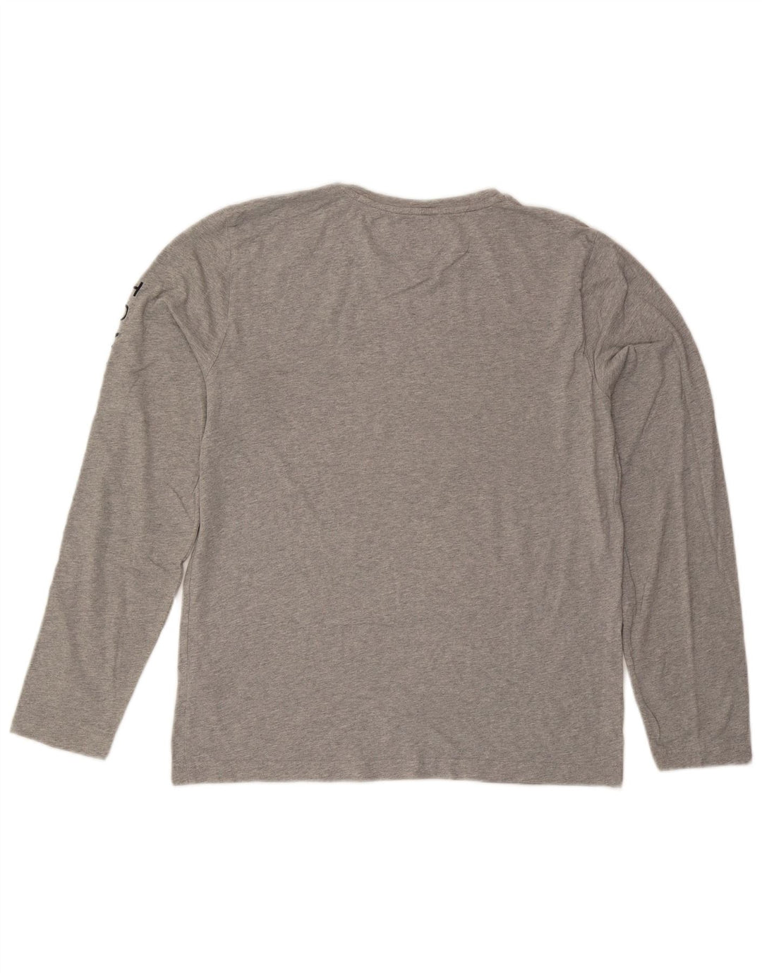 Tommy Hilfiger Top gráfico para hombre de manga larga de algodón moteado gris grande