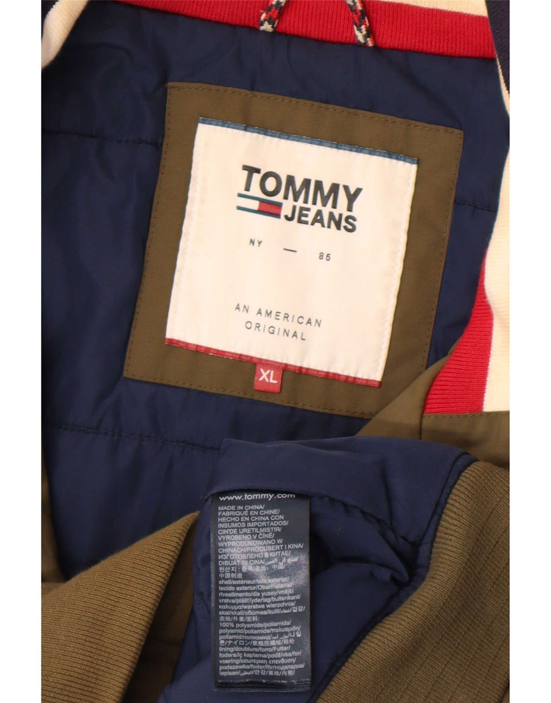 Tommy Hilfiger Chaqueta Bomber Hombre UK 42 XL Poliamida Caqui