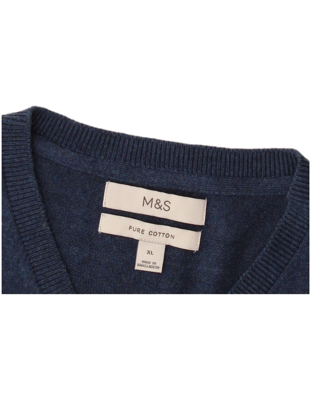 Marks & Spencer Camiseta sin mangas para hombre XL Algodón azul marino