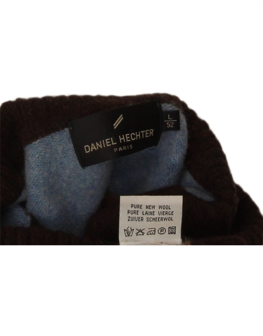 Daniel Hechter Suéter tipo jersey con cuello vuelto para mujer Reino Unido 44 Grande Azul a rayas