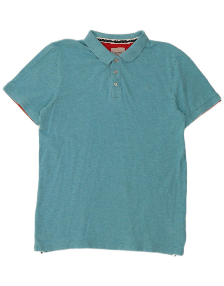 Polo de hombre White Stuff de algodón azul medio