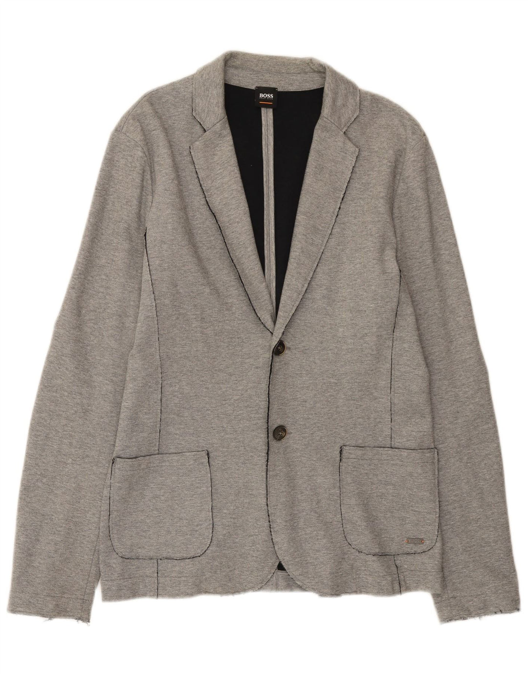 Hugo Boss Chaqueta tipo blazer de 2 botones para hombre Reino Unido 40 Grande Algodón gris