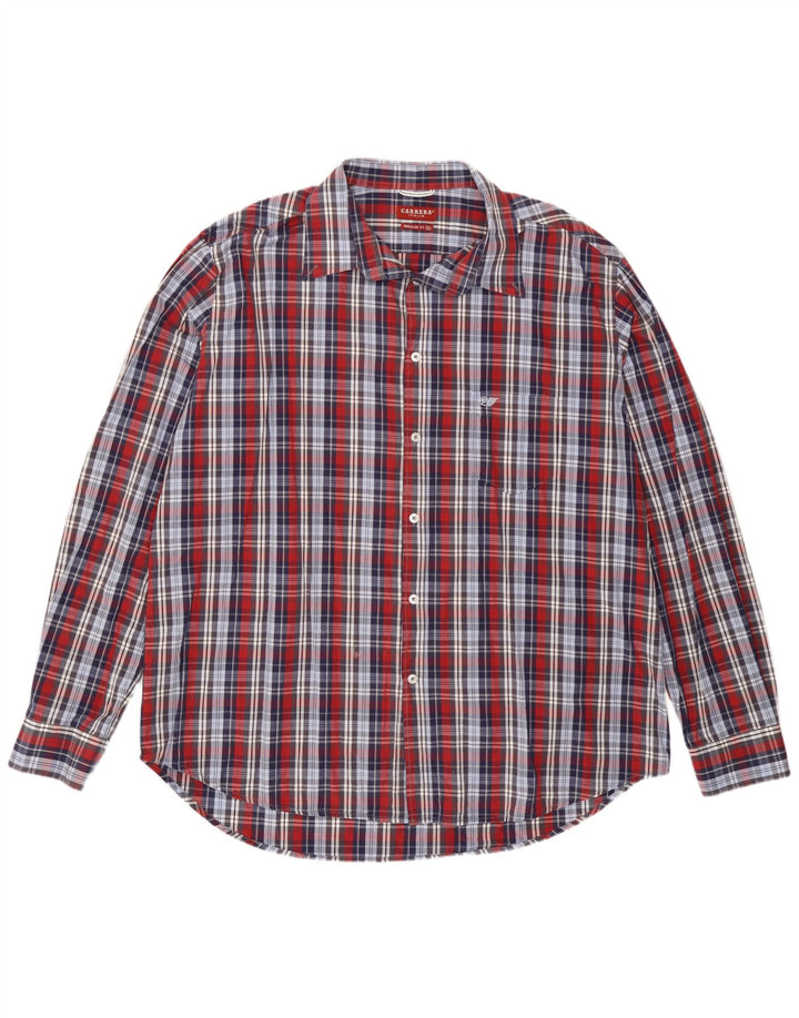 Camisa Carrera Regular Fit para hombre 3XL Algodón a cuadros multicolor