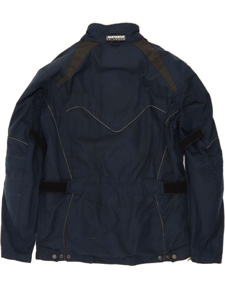 SPIDI Mens Motorcycle Racer Jacket UK 40 Large Navy Blue Polyamide Vintage Spidi and Second-Hand Spidi from Messina Hembry 