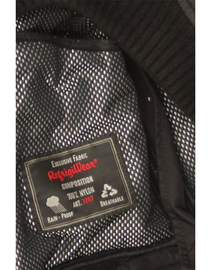 Refrigiwear Chaqueta impermeable con capucha para hombre UK 38 Medium Black Nylon