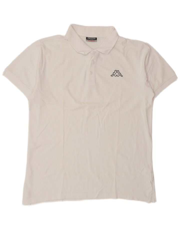 Kappa Polo Hombre Grande Blanco Algodón