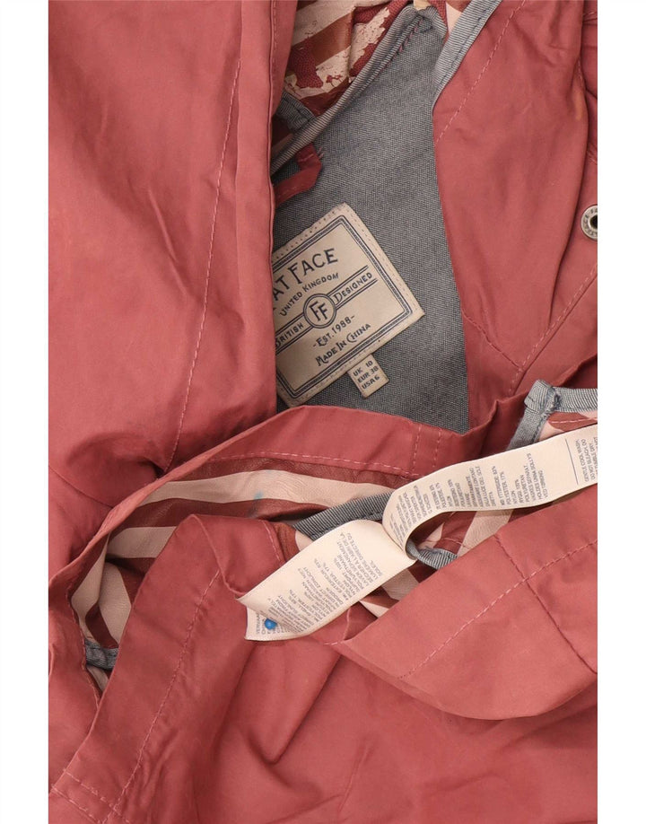 Trenca con capucha para mujer Fat Face UK 10 Small Pink Poliéster