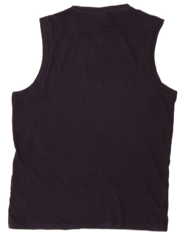 Champion Camiseta Sin Mangas Con Gráfico Para Hombre Azul Marino Mediano