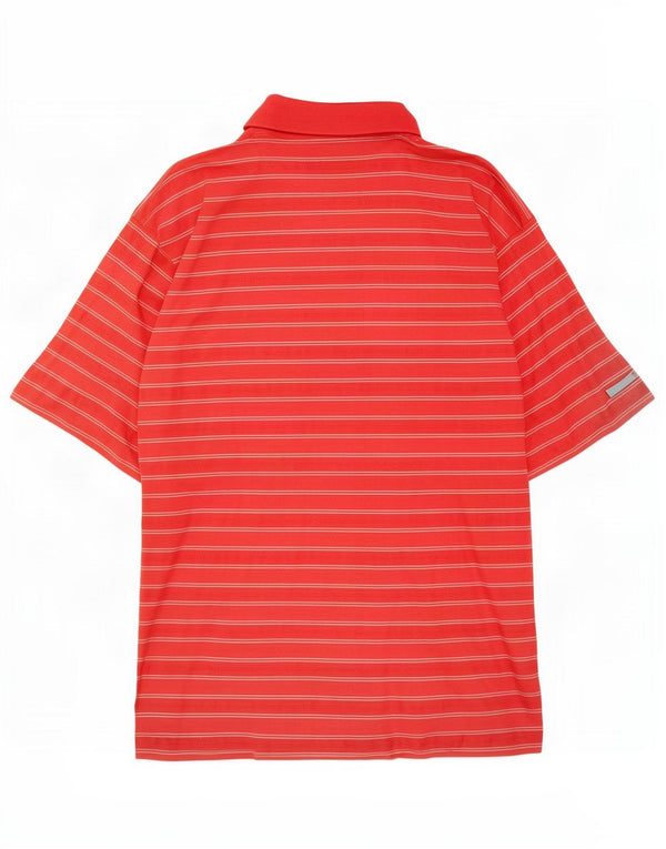 Nike Polo para hombre UK 42/44 Large Rojo Rayas