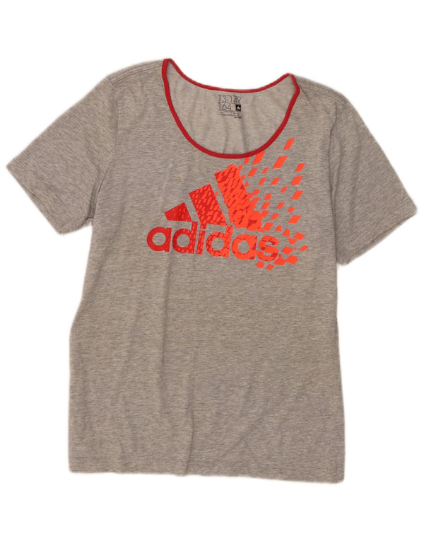 Adidas Camiseta Climalite Graphic para niña 13-14 años Gris
