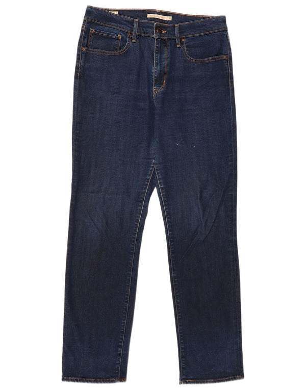 Levi's Mujer 724 Vaqueros Rectos De Tiro Alto W31 L30 Lyocell Azul Marino