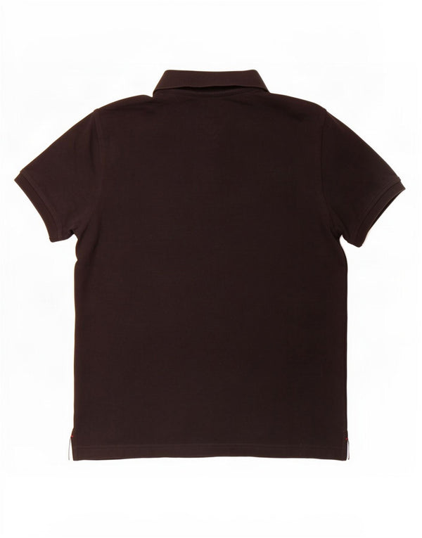 Tommy Hilfiger Polo de ajuste personalizado para hombre, algodón negro mediano