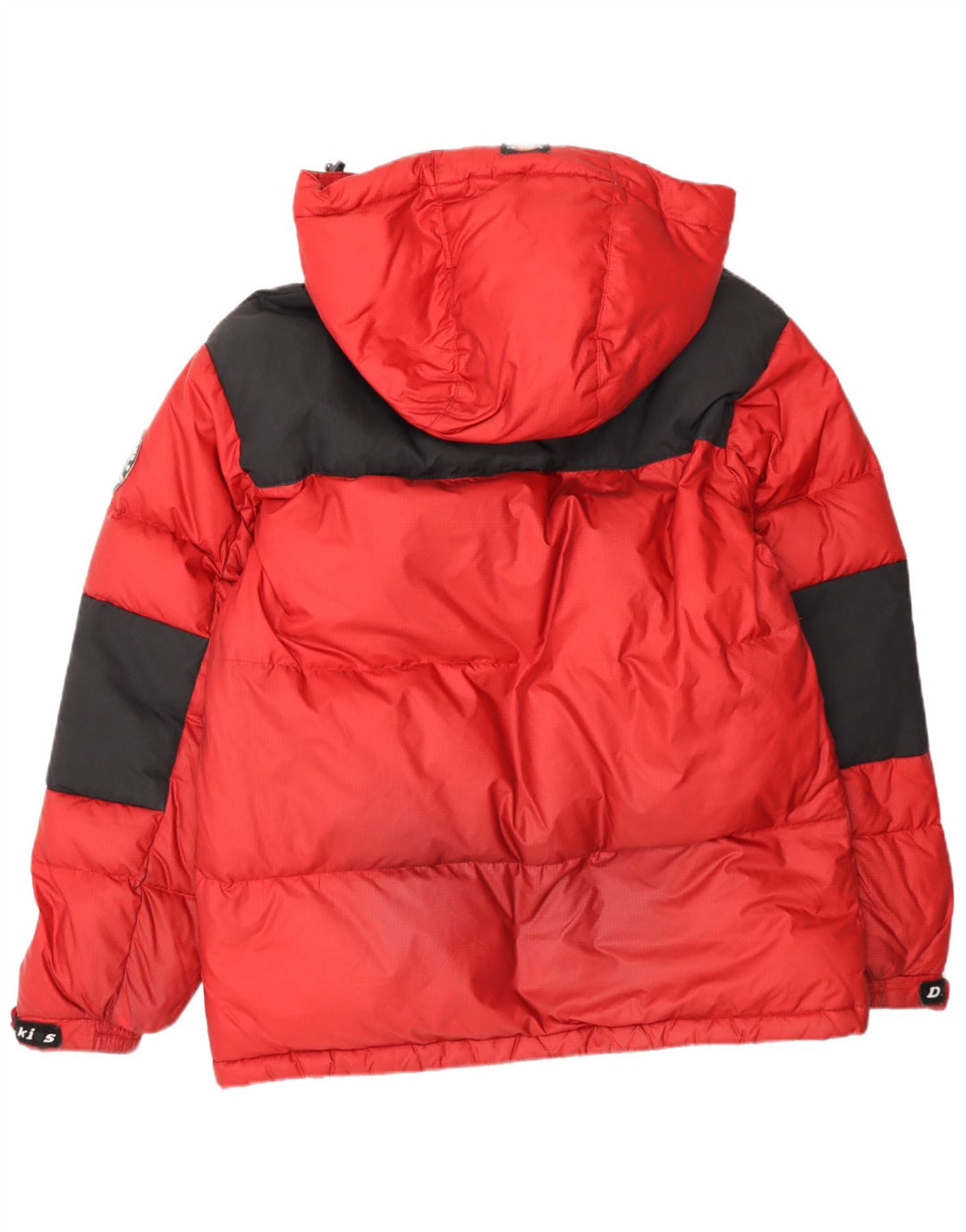 Dickies Chaqueta acolchada con capucha para hombre UK 38 Medium Red Colourblock Nylon