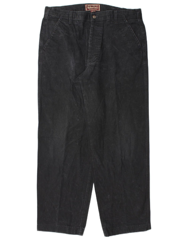 Marlboro Classics Pantalones chinos cónicos para hombre EU 54 2XL W36 L31 Negro