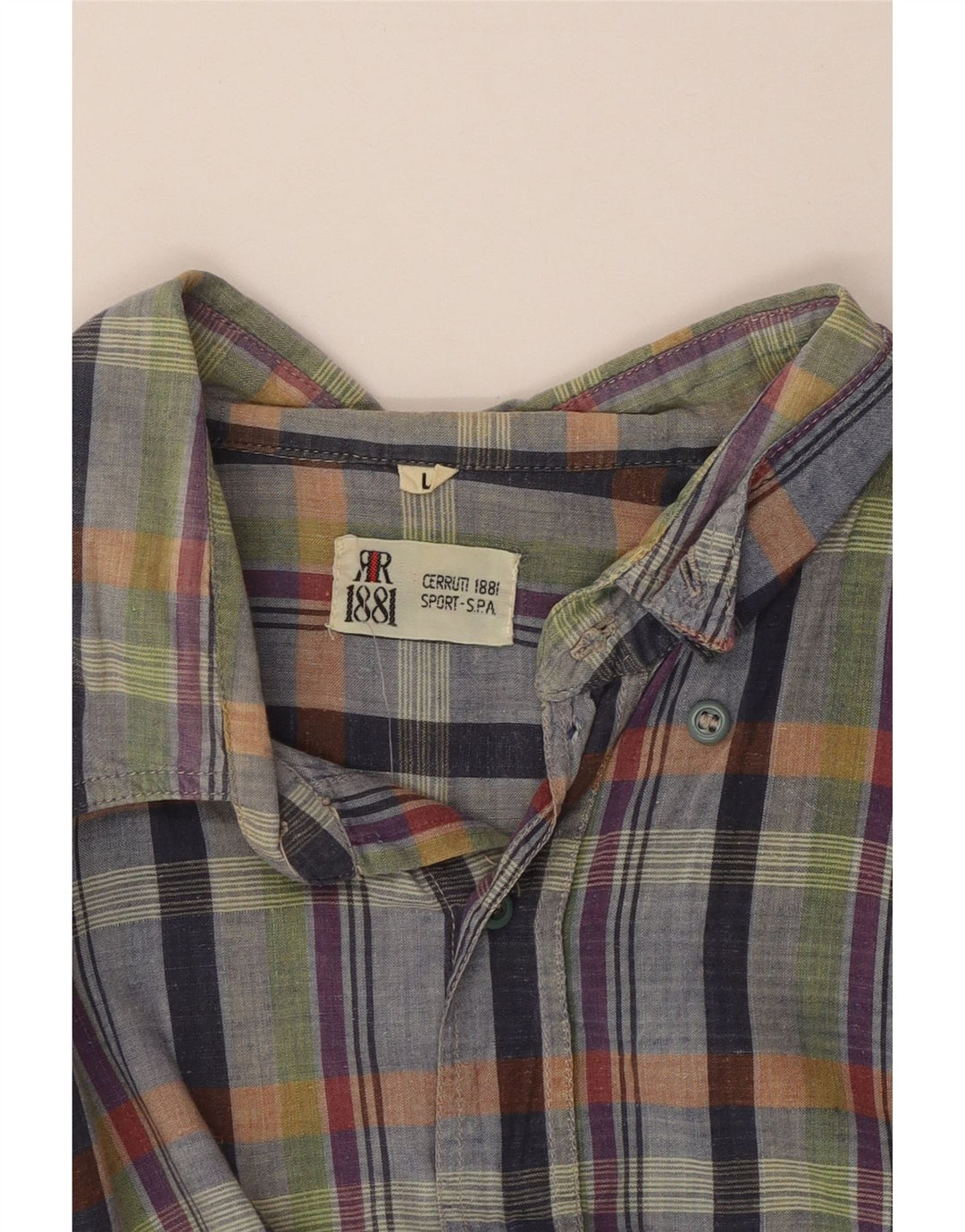 CERRUTI 1881 Camisa Hombre Cuadros Grandes Multicolor