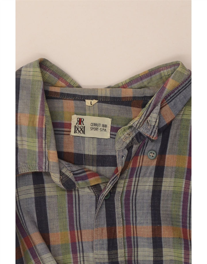 CERRUTI 1881 Camisa Hombre Cuadros Grandes Multicolor