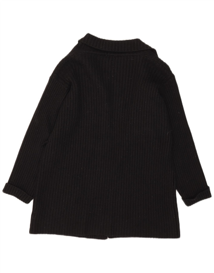 Marks & Spencer Suéter tipo cárdigan abierto de gran tamaño para mujer UK 10 Small Negro