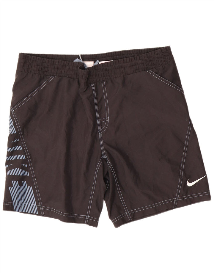 NIKE Shorts deportivos gráficos para hombre Poliéster negro mediano