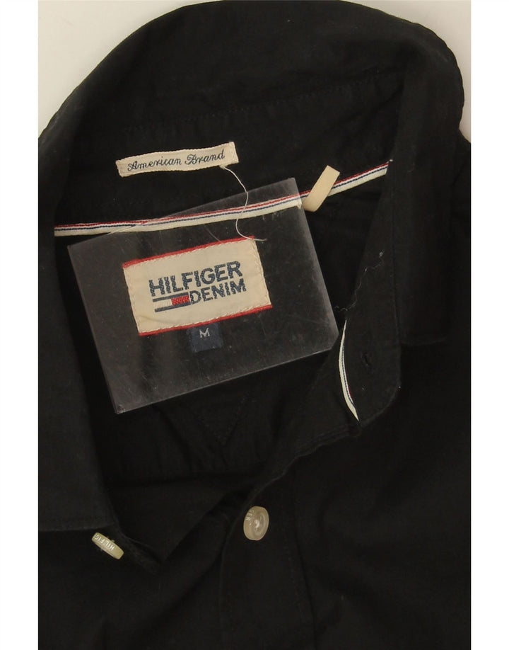 Camisa Tommy Hilfiger Hombre Mediana Algodón Negro