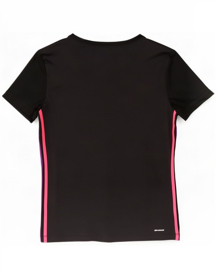 Adidas Mujer Climacool Camiseta Top UK 12/14 Mediano Negro Poliéster