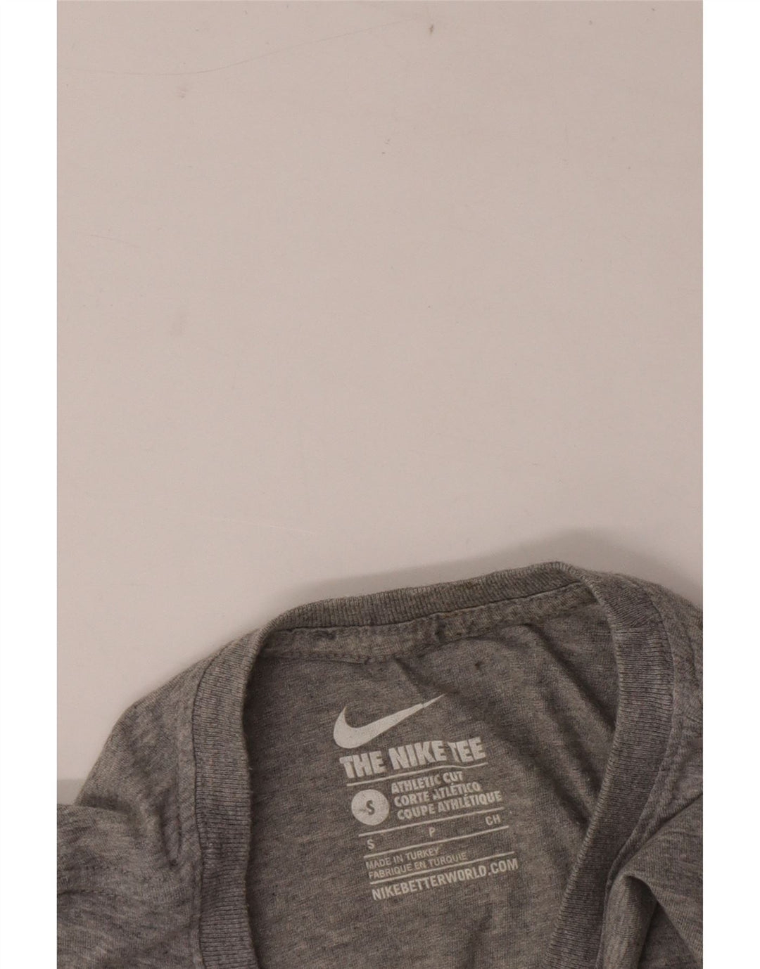 Camiseta Nike de corte atlético para hombre, talla pequeña, gris moteado