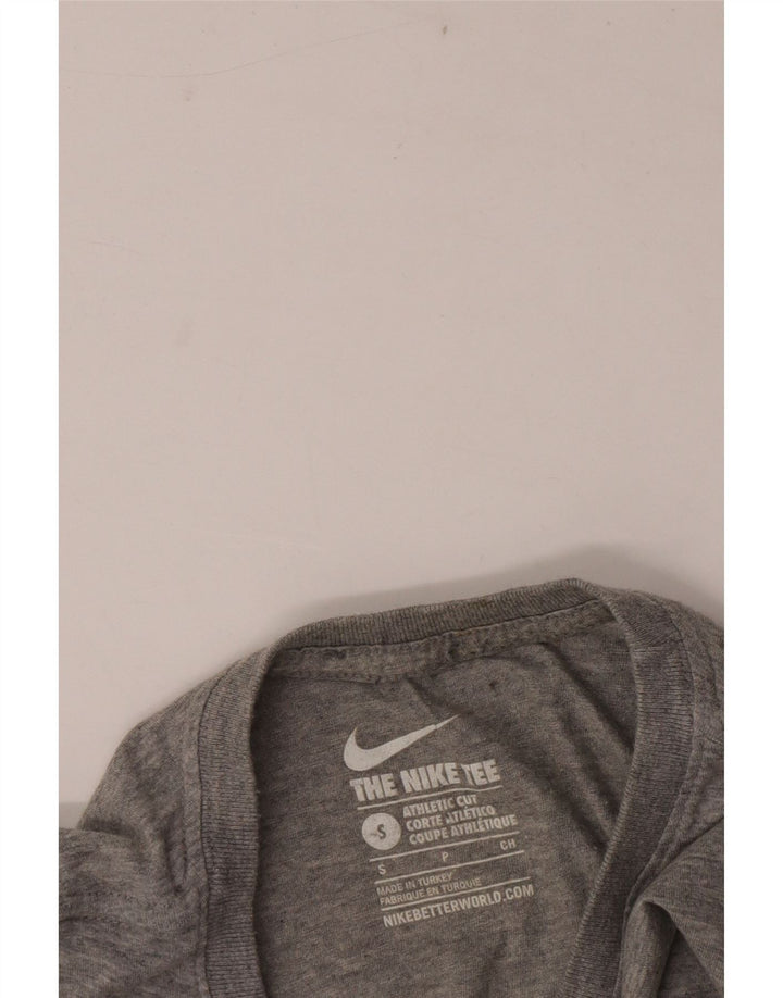 Camiseta Nike de corte atlético para hombre, talla pequeña, gris moteado