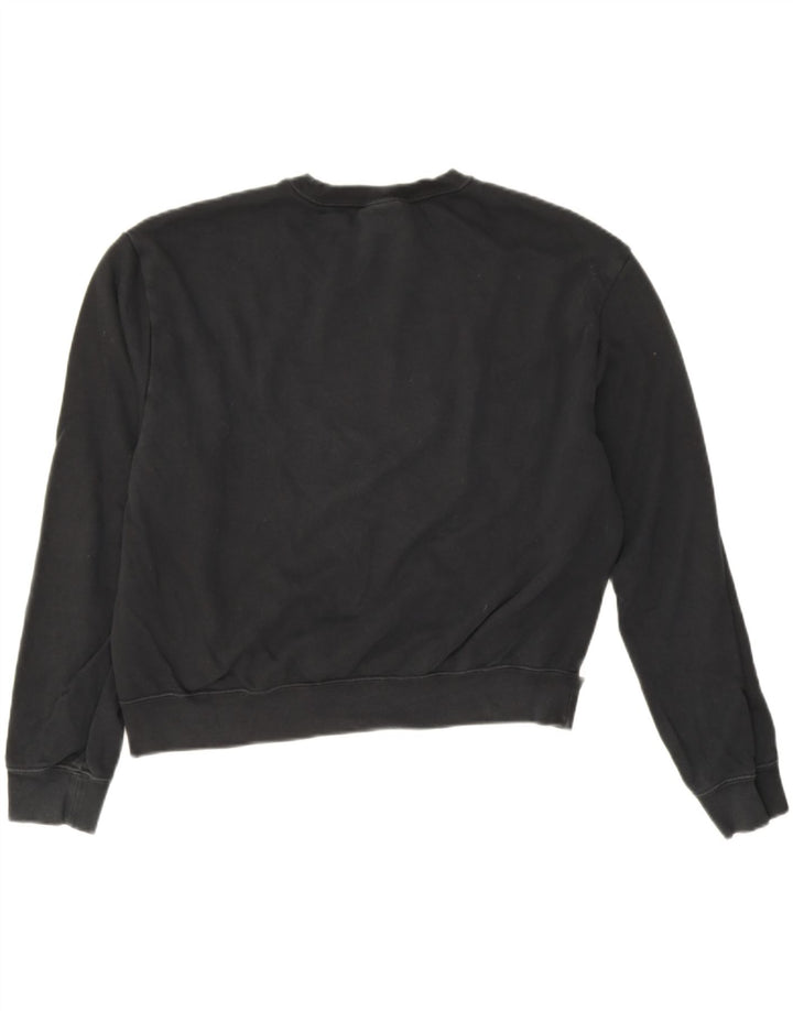 Nike Mujer Crop Graphic Sudadera Jumper UK 44 Mediano Negro Colorblock