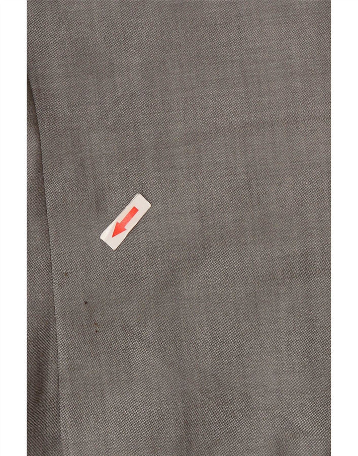 Hugo Boss Chaqueta tipo blazer de 2 botones para hombre EU 46 Small Grey Wool